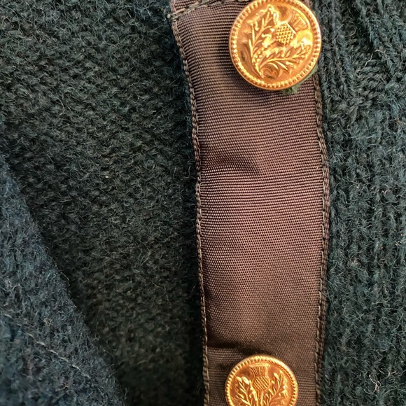 Breamar International Womens Green Cardigan Sweater w Gold Buttons / Size S (38) - Picture 9 of 9